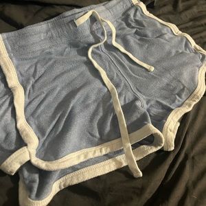 Baby blue booty shorts